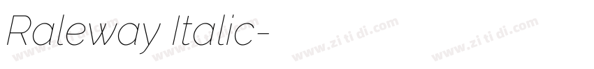 Raleway Italic字体转换